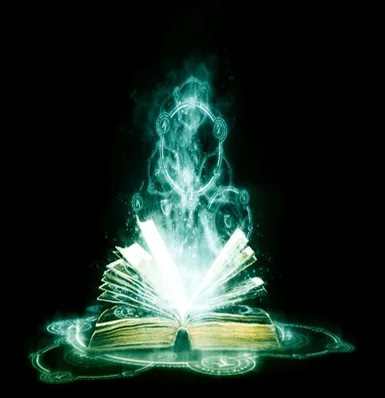 An open book with smoke coming out of it