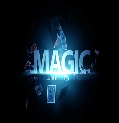 A dark background with the words magic on it